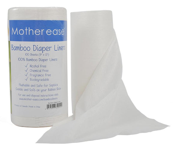 Mother-ease Bamboo Flushable Liners 100 Pack