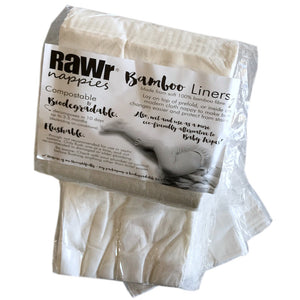 RAWr Bamboo Disposable Nappy Liners