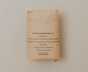 Bamboo Disposable Nappy Liners Bare & Boho